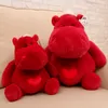 Dorimytrader Lovely Soft Giant Animal Hippo Plush Toy Big Stuffed Cute Cartoon Hippos Fylld kudde Kids Dock Gift 20Inch 50cm DY61503