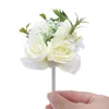 Koreanische künstliche Blumen-Corsage-Brosche, koreanische Version der Herren- und Damen-Brosche, lange Nadel, Hochzeit, Brautbrosche, Großhandel