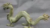 18 '' Cina cinese bronzo dorato paleoide Therion Beast Dragon Statue Sculpture