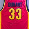 Män sydde 33 Kevin Durant Jerseys College Oak Hill Basketball Jerseys High School Sport Brodery College Shirt