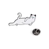 만화 고양이 브로치 재미 있은 고양이 핀 귀여운 고양이 금속 브로치 핀 배지 Pinback Button 그단계 선물 남성 여성 Unisex children Jewelry Gift