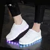 Eur27-40 // Aydınlık Sneakers USB ışıklı krasovki çocukları parlayan girlsboys T01 için led kadar hafif spor ayakkabıları ile çocukları ayakkabı