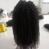 160g Cabelo Humano Kinky Rabo de Cavalo Perucas Para Mulheres Negras afro afro Encaracolado Clipe rabo de cavalo pedaço de Cabelo Com Cordão Pony extensão 1b cor