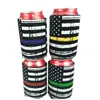 America Flag Strap Neoprene Can Cooler Sleeves Keep Drinks Ice Cold Stubby Drink Holder Beer Can Coolers Insulation Case Bar Party Supplies