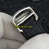 Orologio da uomo Tourbillon automatico con quadrante grigio Orologi da lavoro Cinturino in pelle con cassa in argento Orologi da polso da uomo di alta qualità