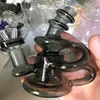 DAB RIG RECYCLER Mini Glass Bongs Cyclone встроенный малый эффект водных труб курящие трубы бабчики вихревые кальян с миской W20A