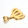 Религиозные мусульманская ювелирные изделия хип-хоп стиль цвета золота Bling Кристалл исламская бур Ara Бог ожерелья Подвески для мужчин / женщин