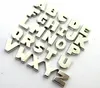 En gros 260 PCS / lot couleur argent plaine Alphabet lettre A - Z médaillon flottant charmes perles ajustement pour le verre de bricolage vivant mémoire mémoire