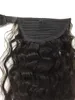 Long Brasilian Curly DrawString Ponytail Hairpiece Afro Puff Human Hair Pony Tail Wrap Clip in Human Hair Extensions 160G4831986