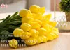 Tulipan Sztuczne Kwiaty PU Wedding Decor Symulacja Bryzżu Bukiet Calla Real Touch Flores para Home Garden GA79