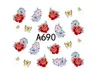 50 Blatt-Set, gemischte Blumen, Wassertransfer-Nagelaufkleber, Abziehbilder, Kunsttipps, Dekoration, Maniküre-Aufkleber, Ongles