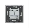 Livolo EU Standaard stopcontact, wit Crystal Glass Panel, AC 110 ~ 250V 16A Wall Power Socket, VL-C7C1EU-11