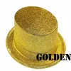 Halloween jazz hat 65G colorful magician hat gold onion powder high round cap gold powder high hat