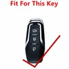 Flybettare Äkta läder 3Button Smart Key Case Cover för Ford New Mondeo (2.0T) / Edge / Mustang Bil Styling L2207
