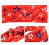 Amerikansk Independence Day Bows Headband Baby Star Arrow Print Turban Stretch Knotted Hairbands Kids Hair Tillbehör