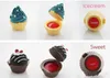 Yeni Cupcake Dudak Parlatıcısı Balsamı 6 Aromalı Glosses Balsamı Noel Gizli Santa Lipgloss ruj Kek Çikolata Kiraz Çilek Krem Kozmetik