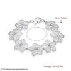 Beast gift! Plant flower 925 silver bracelet JSPB317 ; New arrival girl women sterling silver plated Chain link bracelets