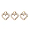 whole Red Black White Heart Charms Alloy Hollow Pendant Earring Jewelry Accessories Diy Bracelet Making Finding