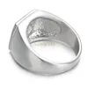 VOGEM Heren Zegelringen Verzilveren CZ Zirconia Seal Ring Met Zwarte Steen Vierkante Punk Sieraden Vriendje Kerst Gifts289q