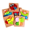 20 stili simpatici animali in legno Puzzle 15 * 15cm Baby colorful Legno puzzle intelligenza giocattoli per bambini regali per ragazze boyd