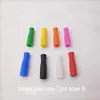 jumbo plastic rietjes voedselkwaliteit siliconen tips mondstuk strookking voorkomt tandimpact Verwijderbare rietjes mouw multi -kleuren e9110264