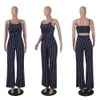 Thefound Elegant Women Jumpsuit Romper Ärmlös Bow-Knot Striped Sexig Clubwear Party Overaller Långbyxor 2018 Sommar