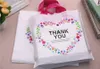Tack Giftväskor Födelsedagsfest Bröllop Favor Plastpåsar Shoppinggåva Stora Plastpåsar med Handtag 50PC