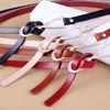 Ladies Fashion Korean Knotted Genuine Leather Belts Narrow Trendy Designer Women Belt 6 Colors Wholesale