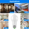 Lâmpada de iluminação B22 E27 PIR Motion Sensor Projeto de Alumínio LED Night Light 10w 85-265V Lâmpada para Balcão Jardim do Caminho do Corredor