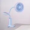 Novelty Lighting The Multifunction Fan with LED table lamp,long soft swing arm and clamp base,LED Clip-on Table Lamp Fan,Natural wind.