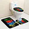 My Love 3PCS Valentine's Day Pattern Non Slip Toilet Seat Cover Rug Bathroom Set Decor Bathroom Toilet Non-slip Bath Mats #6DQ