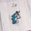 Nieuwe Collectie Eenhoorn Penda Vergulde Leuke Unicorn Series Charms Drijvende Emaille Legering Metalen Hanger Voor Choker Armband Oorbel