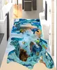 Samoprzylepna tapeta 3d podłogi podwodne tapety na sypialnia salon 3D podłoga