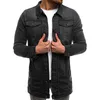 Vestes pour hommes nouveau Denim veste manteau hommes automne Sexy déchiré trou hanche coupe ajustée manteaux d'extérieur grande taille décontracté poches veste