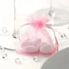 100 stks organza trekkoord tassen sieraden pouches geschenk wrap bruiloft kerstfeestje gunst verpakking tas 7x9 cm (2.75x3.5 inch) multi-kleuren