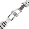 28 мм серебристая серебристая нержавеющая сталь для часов для часов мужчины женские часы ремень браслет с бабочкой пряжки + 2 весенние бары