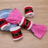 Cinturón de Papá Noel con forma de hebilla, servilleteros navideños, servilletero, vajilla navideña para decoraciones de mesa para el hogar