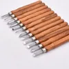 4 em 1 Xilogravura Faca de Gravura Esculpir Facas Afiado Graver Burin Nicking Ferramenta Mini Cinzel 4 pcs conjunto de Ferramentas de Escultura Em Madeira