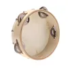 6in Hand Held Tambourine Drum Bell Metal Jingles Percussion Musical Toy For KTV Party Kids Games