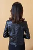 Wholesale- Women Leather Jacket Single Pimkie Washed PU Leather Motorcycle Jacket PIMKIE Jacket Slim Female Soft Leather Large black pink