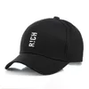Neuer Hut, koreanische Version der gestickten Buchstaben für Männer und Frauen, RICH, gebogene Kappen, Outdoor-Casual-Hipster-Hip-Hop-Hüte für Männer