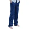 YJSFG maison nouvelles hommes lin lâche pantalons longs plage été cordon décontracté pantalons pantalons mode chaude pantalon droit