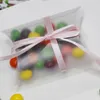 Frosted PVC Pillow Shape Gift Boxes Favor Candy Packing Box Chocolate Bags Wedding Birthday Party Supply