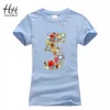 Hanhent Komik Numaraları 5 Kadın T Shirt Üst Kadınlar Moda Renkli Tshirt Youngirl Mektup Baskı Pamuk Yaz T-Shirt Doğum Günü