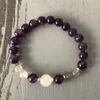 Extravagante selenita amethysts labradorite lua espiritual pulseira curar mulher frisada mulher roxo pulseira