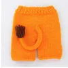 Puseky Crochet Newborn Photography Props Infant Costume Outfit Cute Baby Hat Costume Set Animal Lion Babe Clothing Accessories