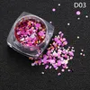 Skönhet Färg Blandad Nail Art Glitter Sequins Round Shape Nail Glitter Stickers Bling Effect Nail Art Decoration