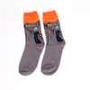 Homme chaussettes huile drôle chaussette Gogh murale mondialement célèbre peinture série mode rétro femmes nouvelle personnalité Art chaussette homme été