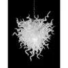 Melkachtige witte stijl kunst hanglamp woonkamer hotel romantische lamp decoratie handgeblazen murano glazen kristallen kroonluchter