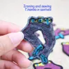 DIY 바지 패치 복장 Applique Stitch 수 놓은 다림질 재킷 의류 배지 패치를위한 의류 수 바느질 아플리케 패치